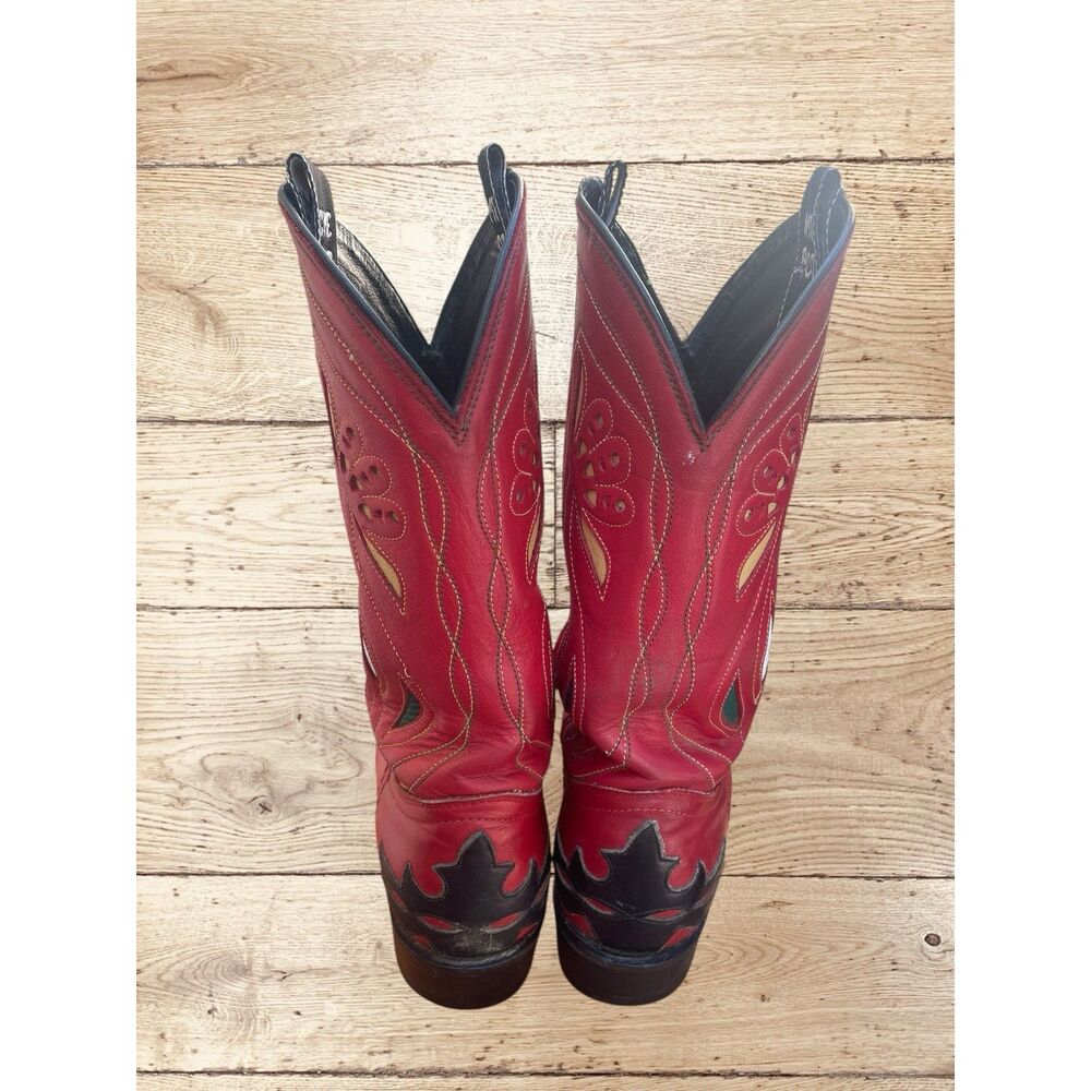 Rare Vintage ACME leather Western boots 7M - Picture 7 of 11